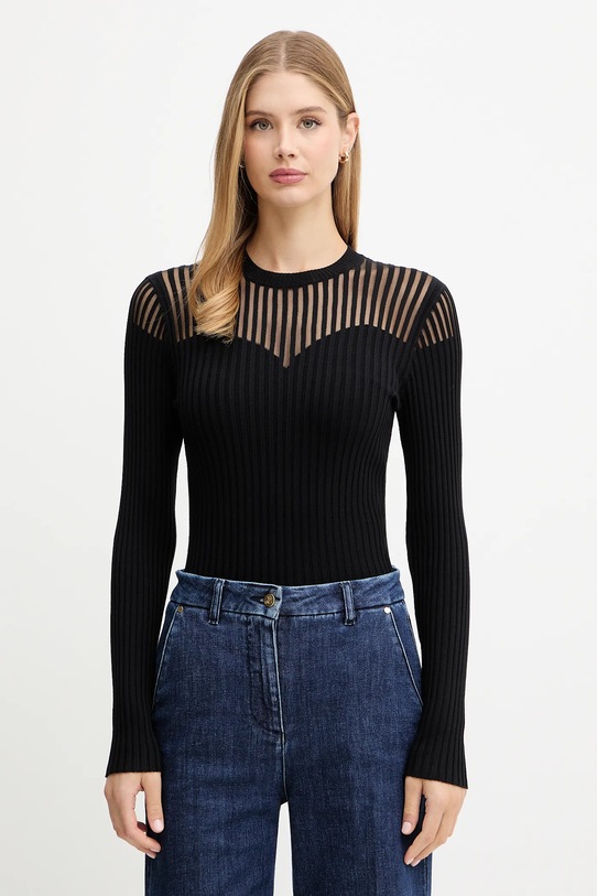 Morgan pulover subtiri negru MAMDO