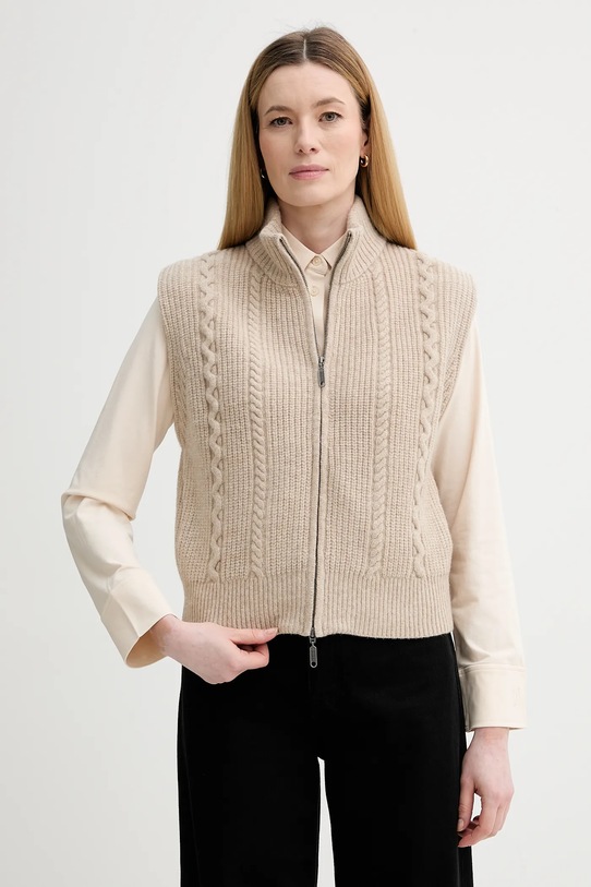 G-Star sweter wełniany 0 wełna beżowy D27728.D770