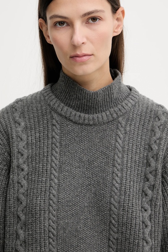 G-Star sweter wełniany 0 szary D27730.D770