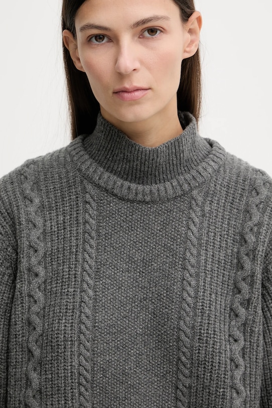 G-Star sweter wełniany 0 szary D27730.D770