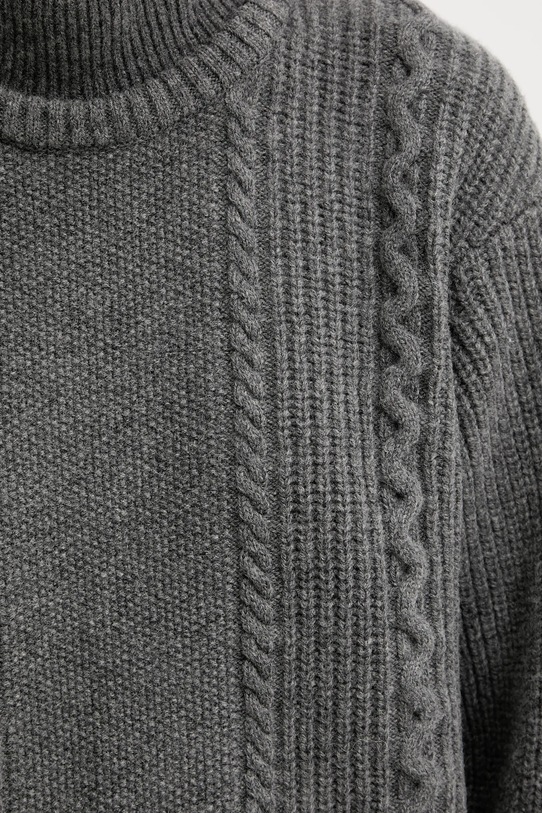 G-Star sweter wełniany 0 D27730.D770 szary