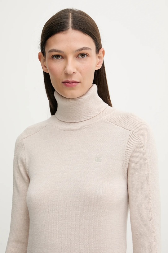 G-Star sweter wełniany 0 D27713.B692 beżowy