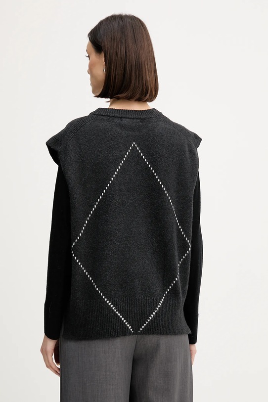 Odzież Pedro del Hierro kamizelka z domieszką wełny 5502018 szary