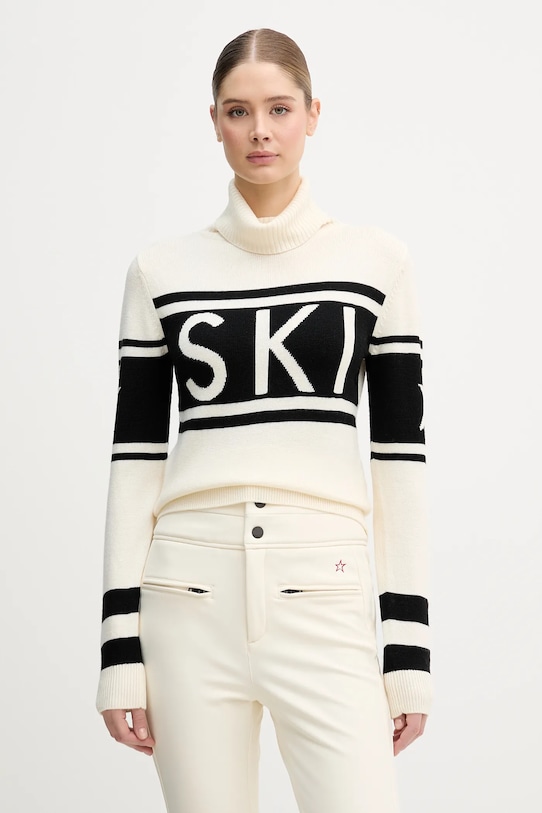 Perfect Moment sweter z wełny merino Schild wełna beżowy W3000075