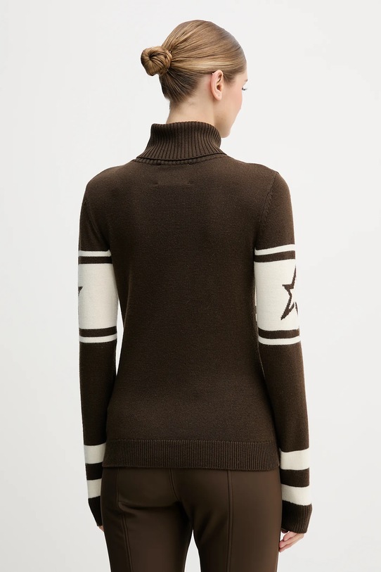 Odzież Perfect Moment sweter z wełny merino Schild W3000075 brązowy