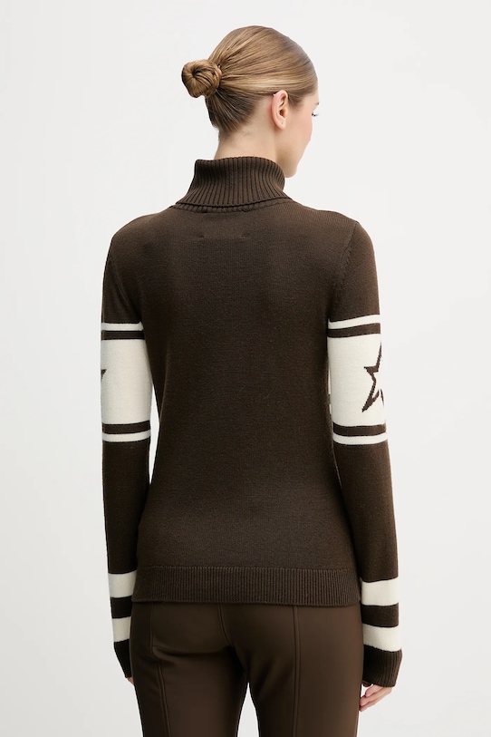 Odzież Perfect Moment sweter z wełny merino Schild W3000075 brązowy