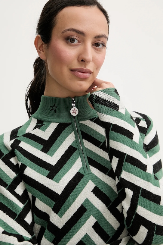 Perfect Moment sweter wełniany La Tour zielony W3001210