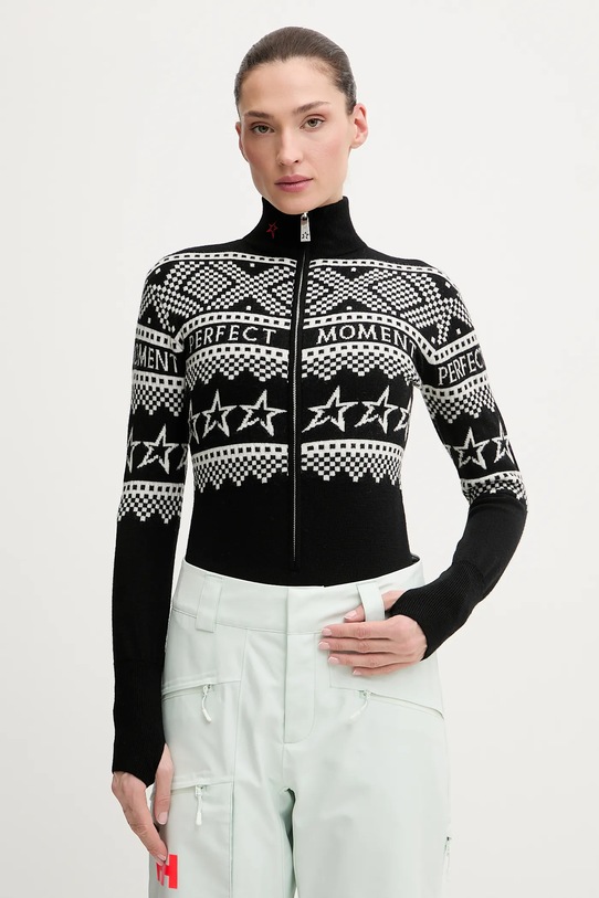 Perfect Moment body wełniane wełna czarny W3001250