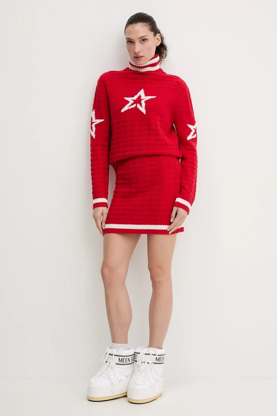 Perfect Moment sweter wełniany W3001261 czerwony AW25