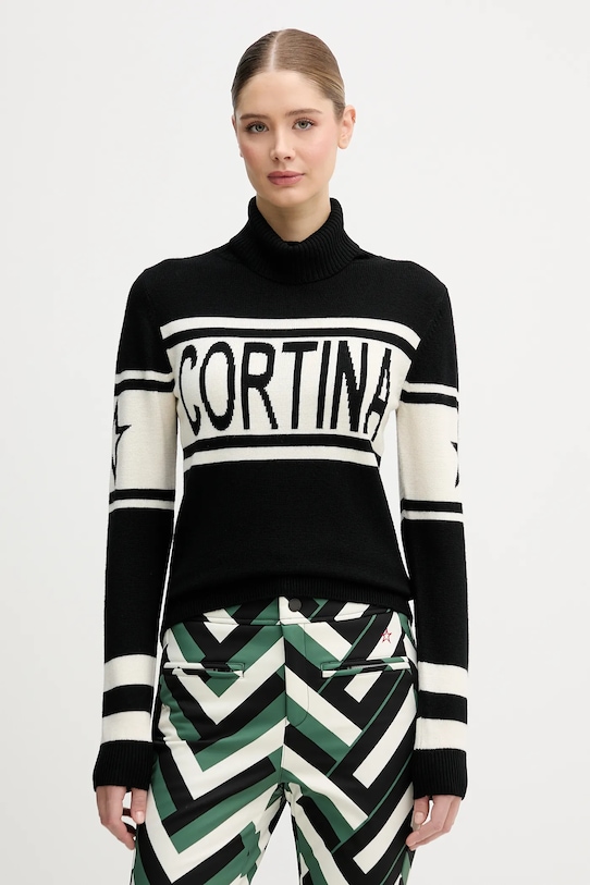 Perfect Moment sweter wełniany Cortina wełna czarny W3001273