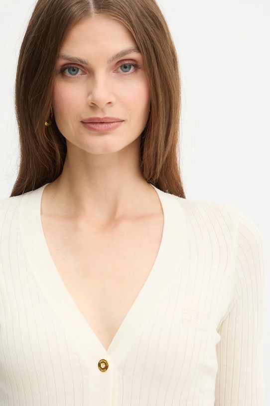 Elisabetta Franchi gyapjú kardigán bézs MK33S57E2