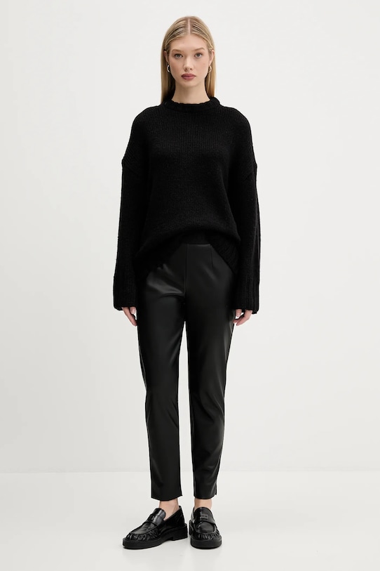 HUGO pulover de lână 50548137 negru AW25