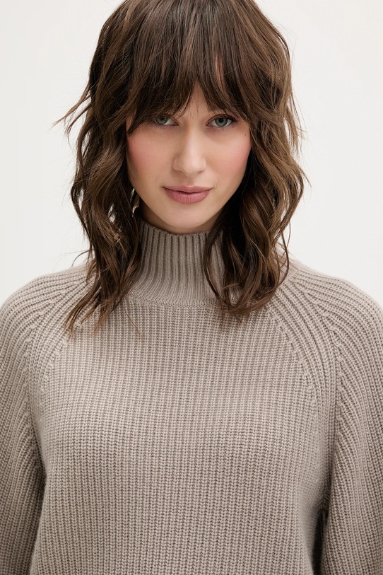 Светр з вовною HUGO коричневий 50548292