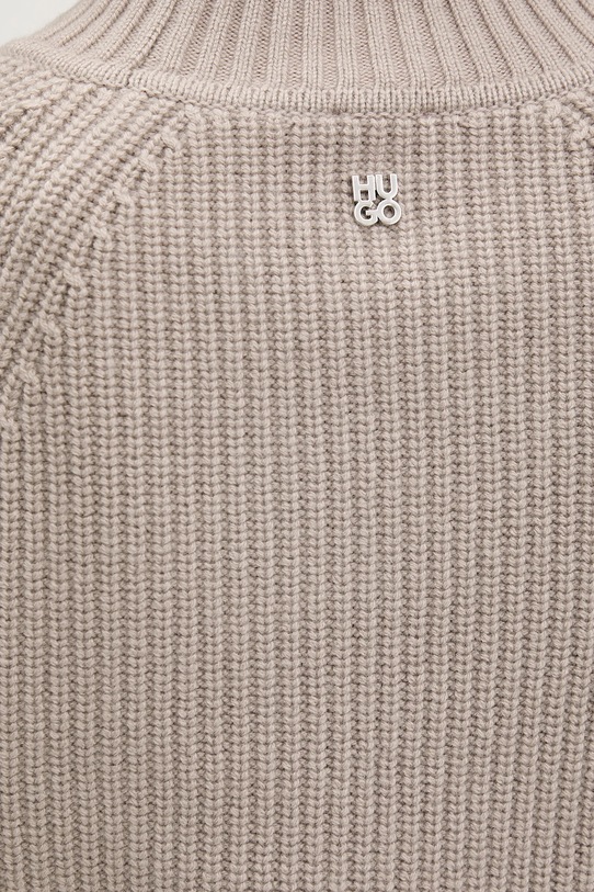 Светр з вовною HUGO 50548292 коричневий