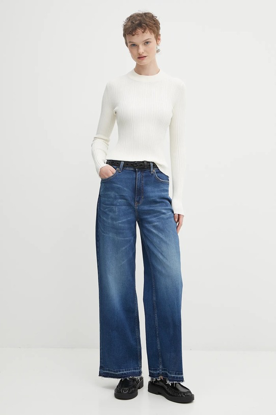 HUGO sweter 50549762 beżowy AW25
