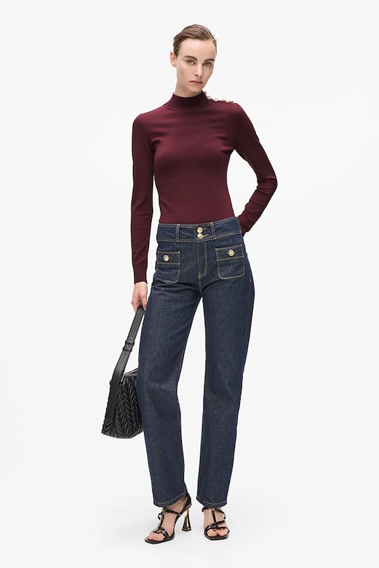Îmbrăcăminte Karl Lagerfeld pulover A4W18038 burgundia