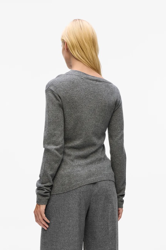 Кашмирен пуловер Karl Lagerfeld A4W18042 сив AW25