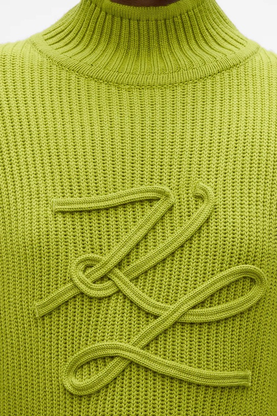 Îmbrăcăminte Karl Lagerfeld pulover de lână A4W18051 verde