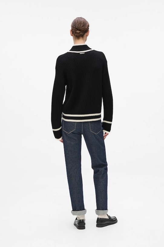 Karl Lagerfeld pulover de lână negru A4W18051