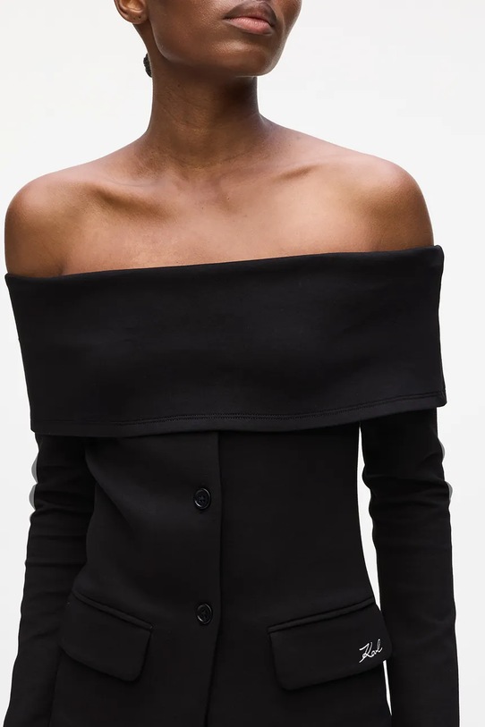 Odzież Karl Lagerfeld bluzka A4W20042 czarny