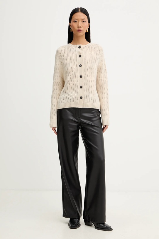 Marc O'Polo sweter wełniany 508605460209 beżowy AW25