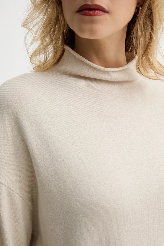 Marc O'Polo sweter z dodatkiem wełny 509511860481 beżowy