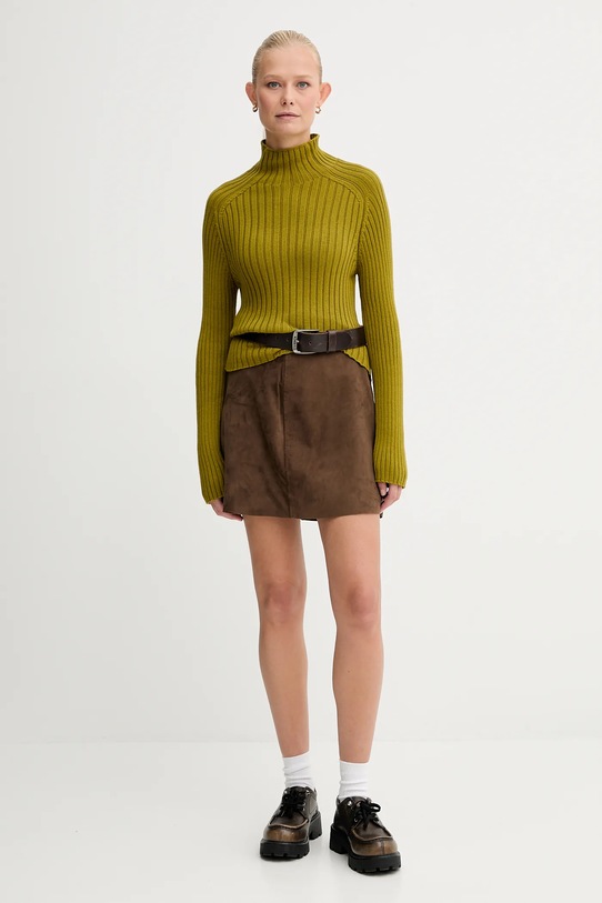 Marc O'Polo sweter bawełniany 509605960173 zielony AW25