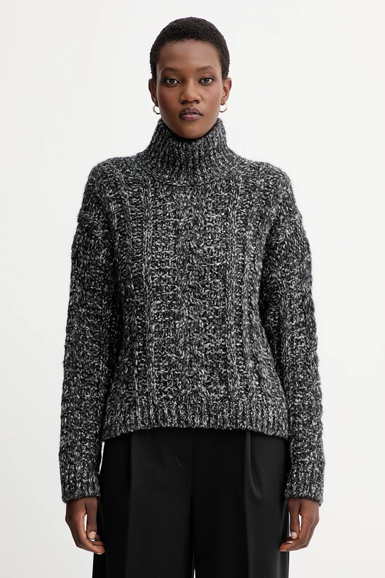 Marc O'Polo sweter z dodatkiem wełny średniej grubości szary 509608560193