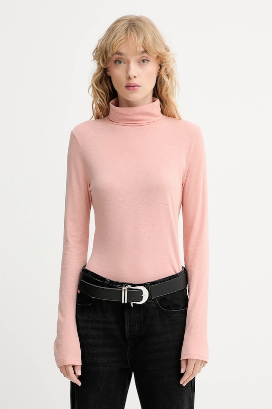 Хлопковый лонгслив Marc O'Polo хлопок розовый 5000007063