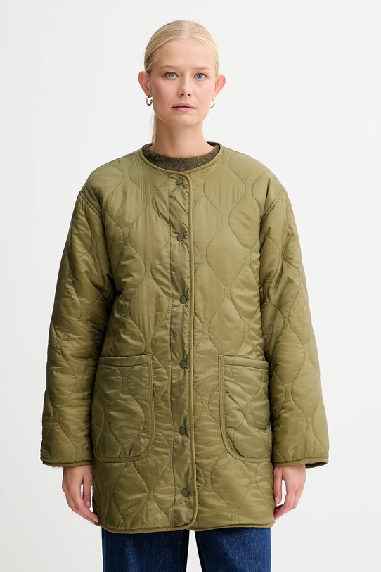 Marc O'Polo sweter z dodatkiem wełny 5000007317 zielony AW25