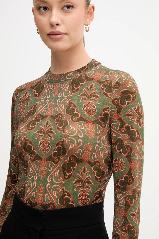 Vuneni pulover Barbour x Farm Rio smeđa LKN1718