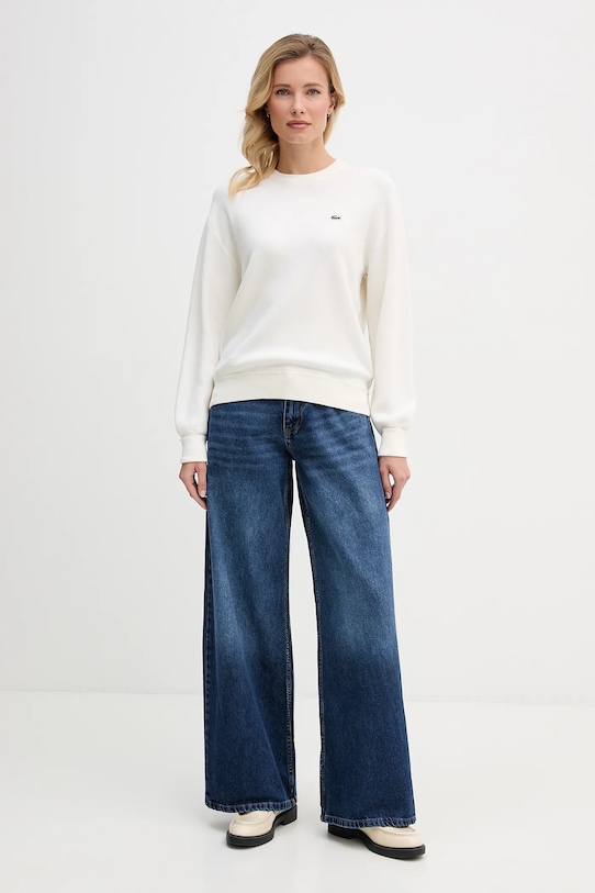 Lacoste sweter z wełną AF4158 beżowy AW25