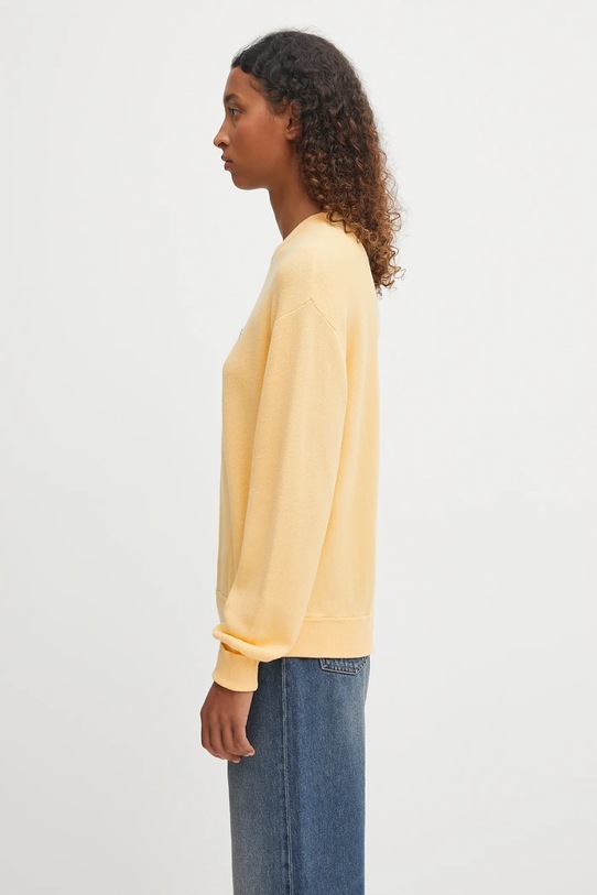 Μάλλινη μπλουζα Lacoste AF4158 κίτρινο AW25