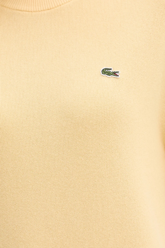 Lacoste sweter z wełną AF4158 żółty