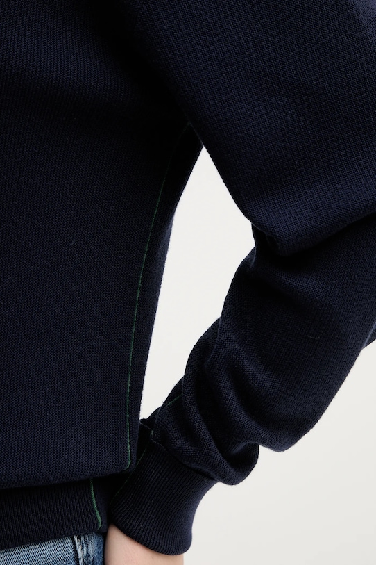 Lacoste sweter z wełną AF4158 granatowy