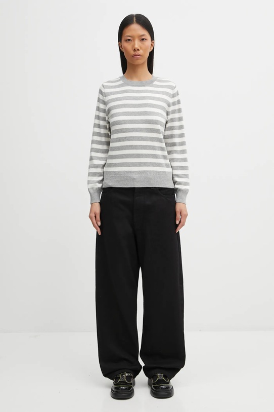 Barbour sweter z domieszką kaszmiru Lois Knitted Jumper LKN1707WH51 szary