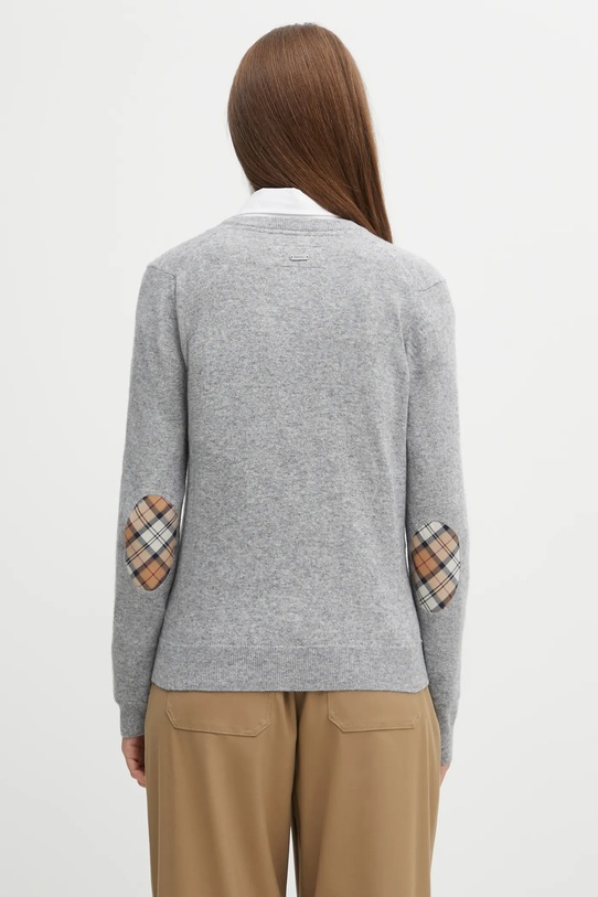 Odzież Barbour kardigan z dodatkiem wełny Pendle Knitted Cardigan LKN1076GY71 szary