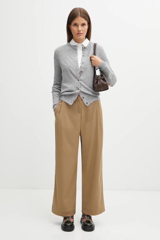 Barbour kardigan z dodatkiem wełny Pendle Knitted Cardigan LKN1076GY71 szary