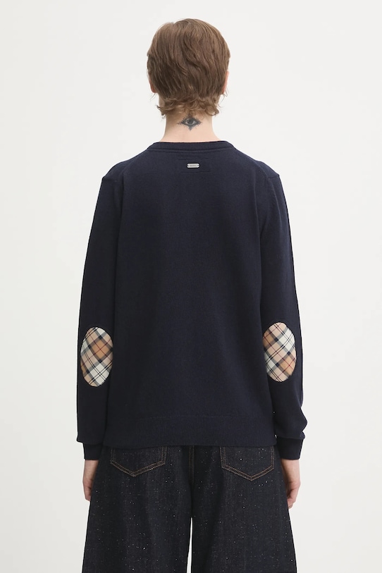 Oblečenie Kardigan s prímesou vlny Barbour Pendle Knitted Cardigan LKN1076NY78 tmavomodrá
