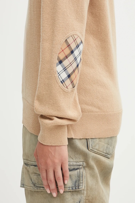 Vuneni pulover Barbour Pendle Roll Collar Knitted Jumper bež LKN1077BE12