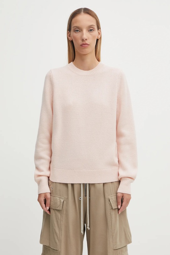 Barbour sweter wełniany Woodhouse Knitted Jumper gładkie różowy LKN1666PI11