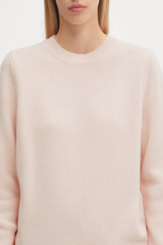 Barbour sweter wełniany Woodhouse Knitted Jumper różowy LKN1666PI11