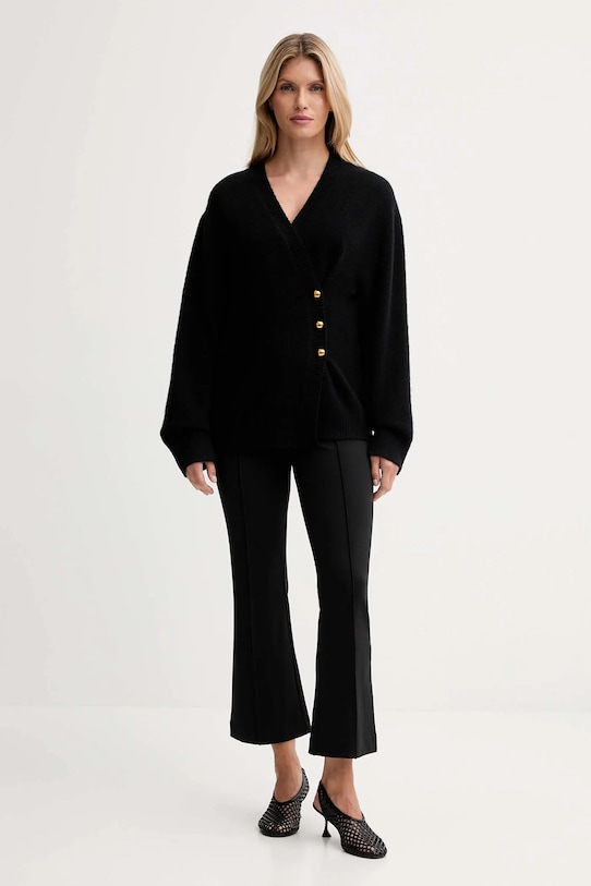 ISABELLE BLANCHE kardigan z dodatkiem wełny IS25FW.M152.F007 czarny AW25