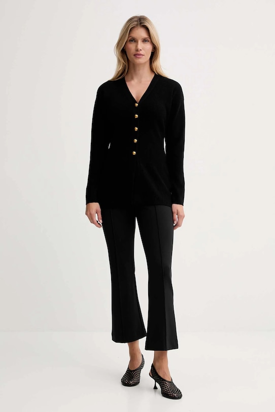 ISABELLE BLANCHE kardigan z dodatkiem wełny IS25FW.M154.F008 czarny AW25