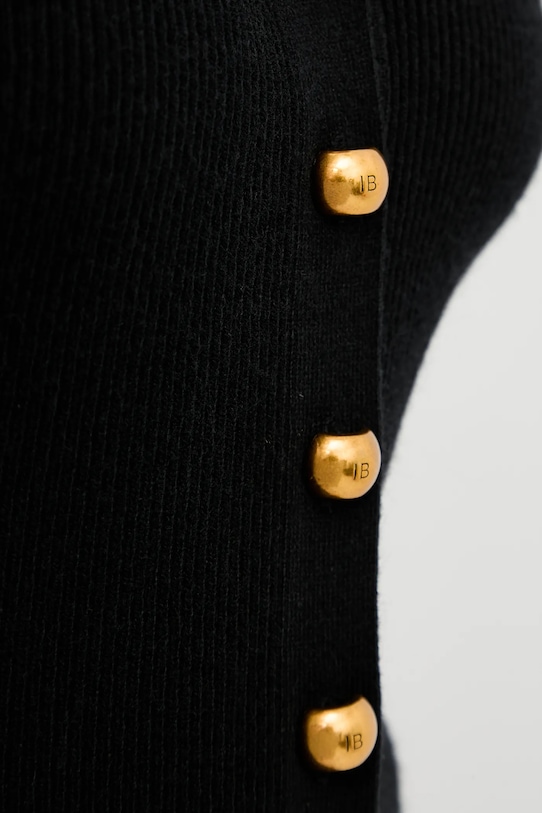 ISABELLE BLANCHE kardigan z dodatkiem wełny IS25FW.M154.F008 czarny