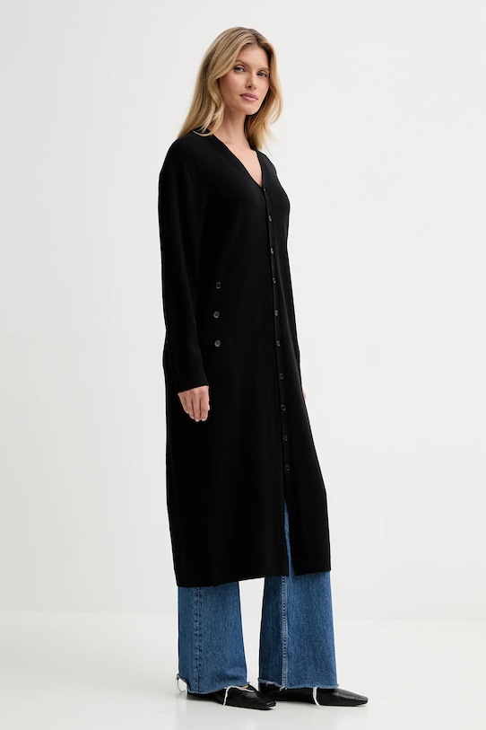ISABELLE BLANCHE cardigan din amestec de lână negru IS25FW.M184.F008