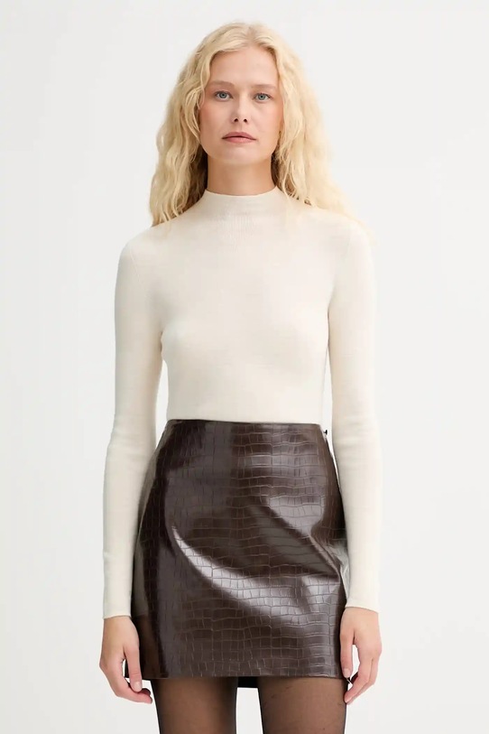 ISABELLE BLANCHE pulover de lână subtiri bej IS25FW.M188.F001