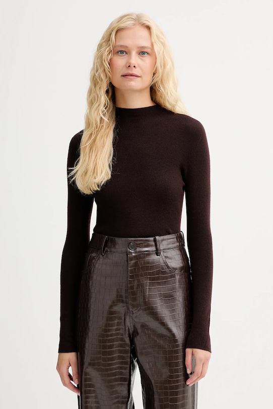 ISABELLE BLANCHE pulover de lână subtiri maro IS25FW.M188.F001