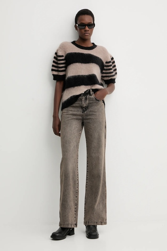 AllSaints sweter z dodatkiem wełny CLEM W015KD czarny AW25