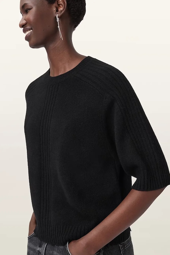 Sveter AllSaints NIX W030KD čierna AW25